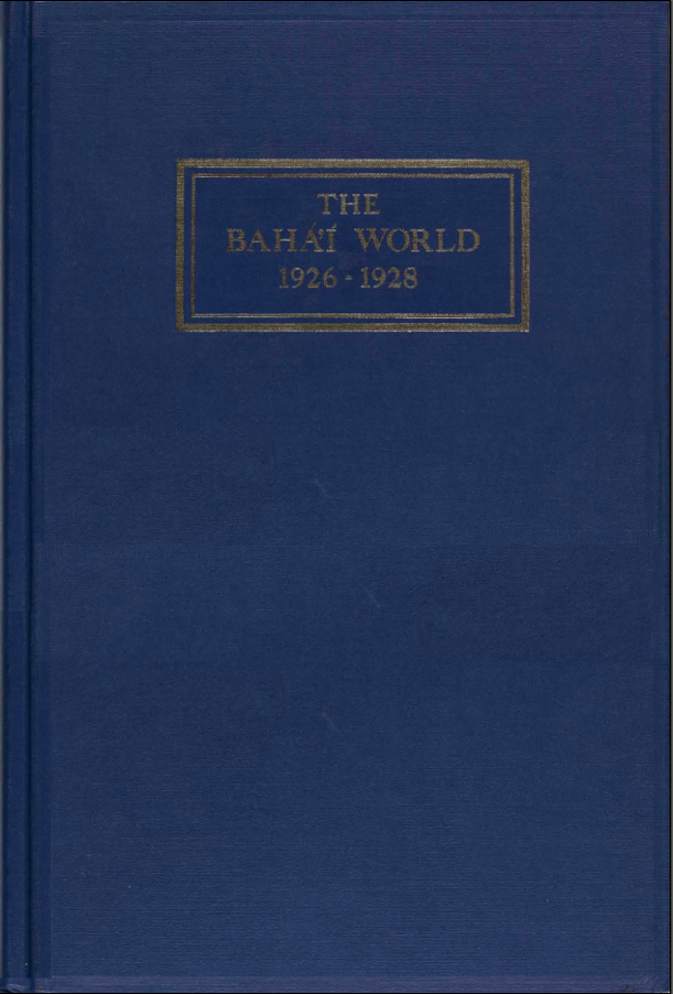 Cover, Baha'i World, 1926-1928